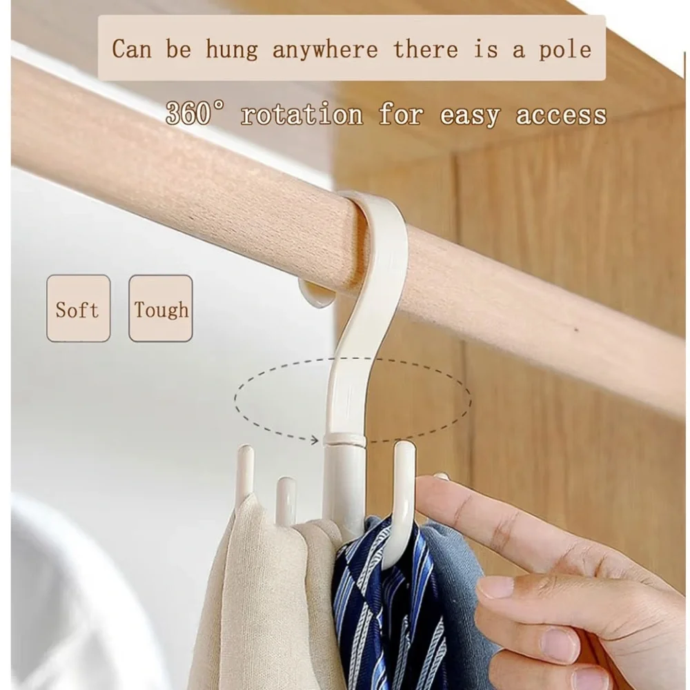 360° Rotating Hanger Hook Beige NIP